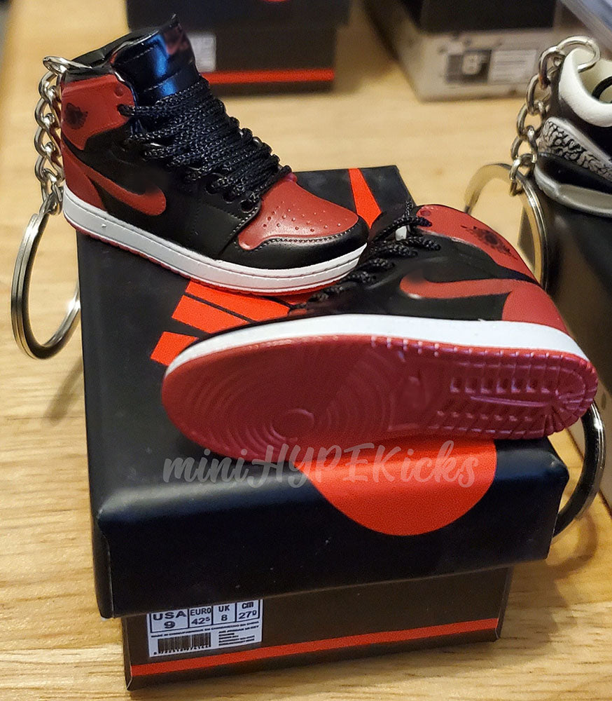 Mini 3D AJ1 Banned OG Sneaker Keychain