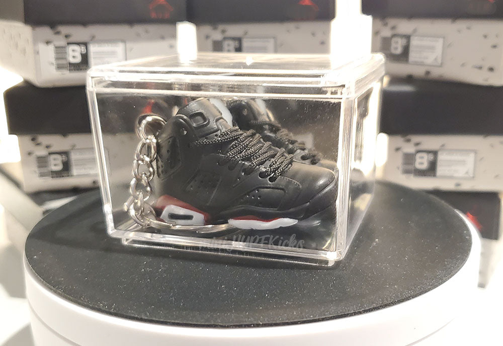 Mini 3D AJ6 Black Infared Sneaker Keychain