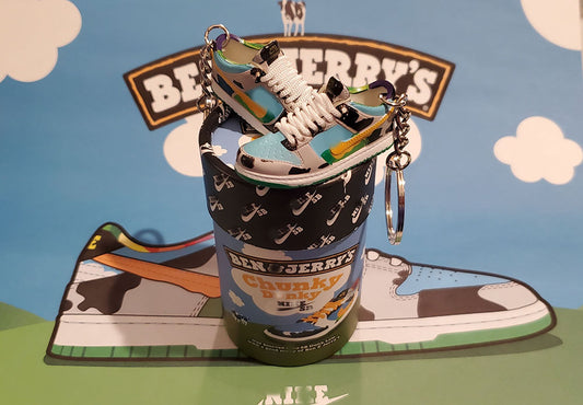 Mini 3D Dunk SB Low x Ben & Jerrys Sneaker Keychain